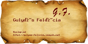 Gulyás Felícia névjegykártya
