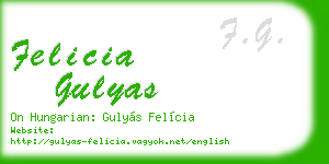 felicia gulyas business card
