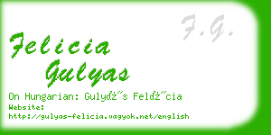 felicia gulyas business card